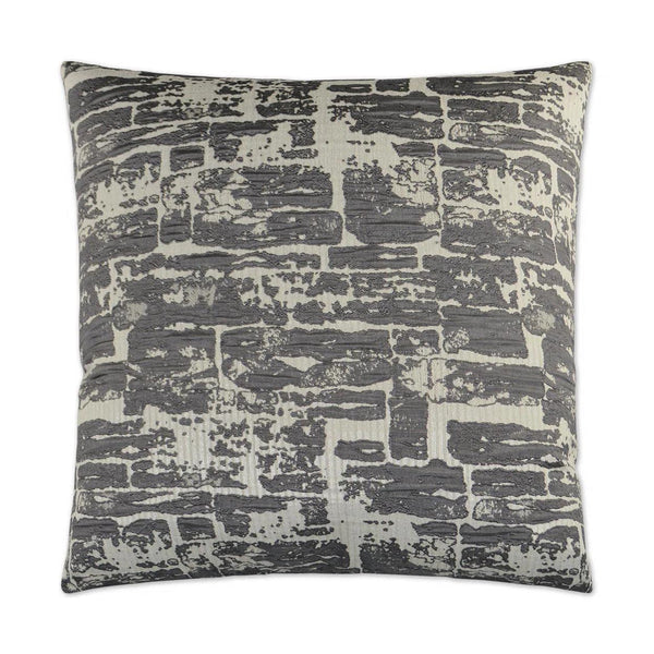 Stonewall Coal Grey Throw Pillow With Insert Throw Pillows LOOMLAN By D.V. Kap