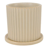 Stoneware Kuhi Planter Small Light Beige Outdoor Planters LOOMLAN By Moe's Home