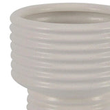 Stoneware Ozean Vase Coastal White Vases & Jars LOOMLAN By Moe's Home