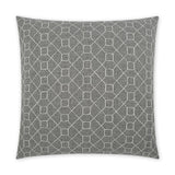 Stornoway Grey Geometric Grey Large Throw Pillow With Insert Throw Pillows LOOMLAN By D.V. Kap