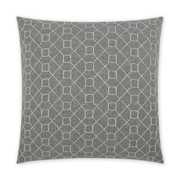 Stornoway Grey Geometric Grey Large Throw Pillow With Insert Throw Pillows LOOMLAN By D.V. Kap