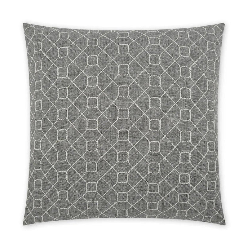 Stornoway Grey Geometric Grey Large Throw Pillow With Insert Throw Pillows LOOMLAN By D.V. Kap