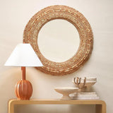 Strand Beaded Mirror - Natural Wall Mirrors LOOMLAN By Jamie Young