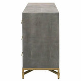 Strand Shagreen 6-Drawer Double Dresser Gray Shagreen Dressers LOOMLAN By Essentials For Living