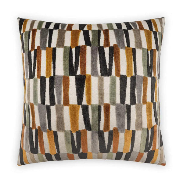 Strata Multi Color Throw Pillow With Insert Throw Pillows LOOMLAN By D.V. Kap