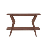 Stratton Wood Brown Rectangular Console Table Console Tables LOOMLAN By Bassett Mirror