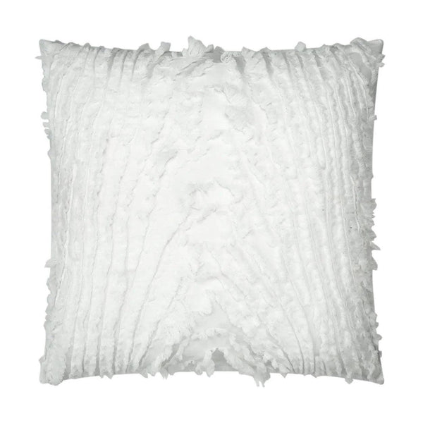 Stratus Textured Glam White Large Throw Pillow With Insert Throw Pillows LOOMLAN By D.V. Kap