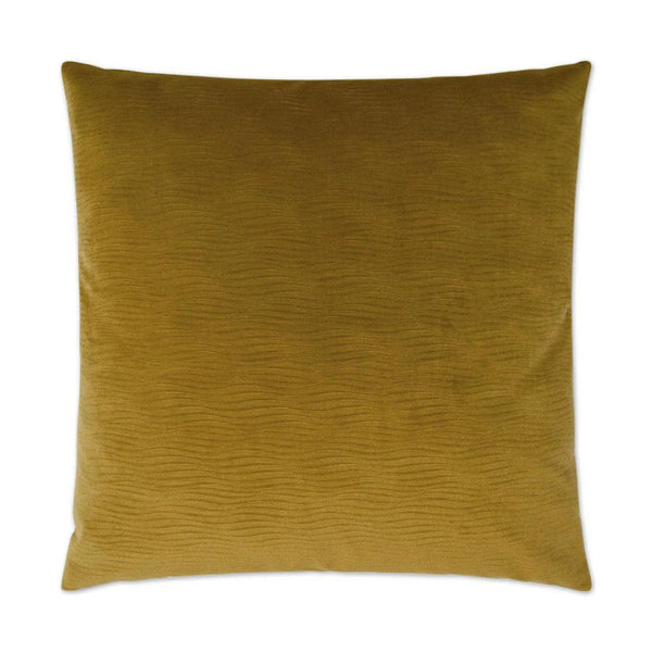 Stream Chartreuse Brown Throw Pillow With Insert Throw Pillows LOOMLAN By D.V. Kap