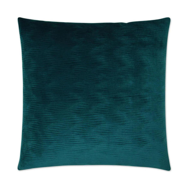 Stream Teal Solid Turquoise Teal Large Throw Pillow With Insert Throw Pillows LOOMLAN By D.V. Kap