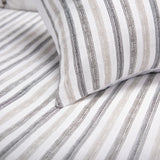 Striped Grey Comforter Duvet Set With Two Shams Throw Pillows LOOMLAN By LOOMLAN