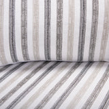 Striped Grey Comforter Duvet Set With Two Shams Throw Pillows LOOMLAN By LOOMLAN