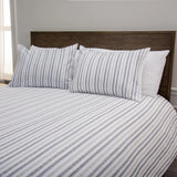 Striped Grey Comforter Duvet Set With Two Shams Throw Pillows LOOMLAN By LOOMLAN