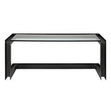 Structure Glass Top Contemporary Home Office Desk Home Office Desks LOOMLAN By Noir