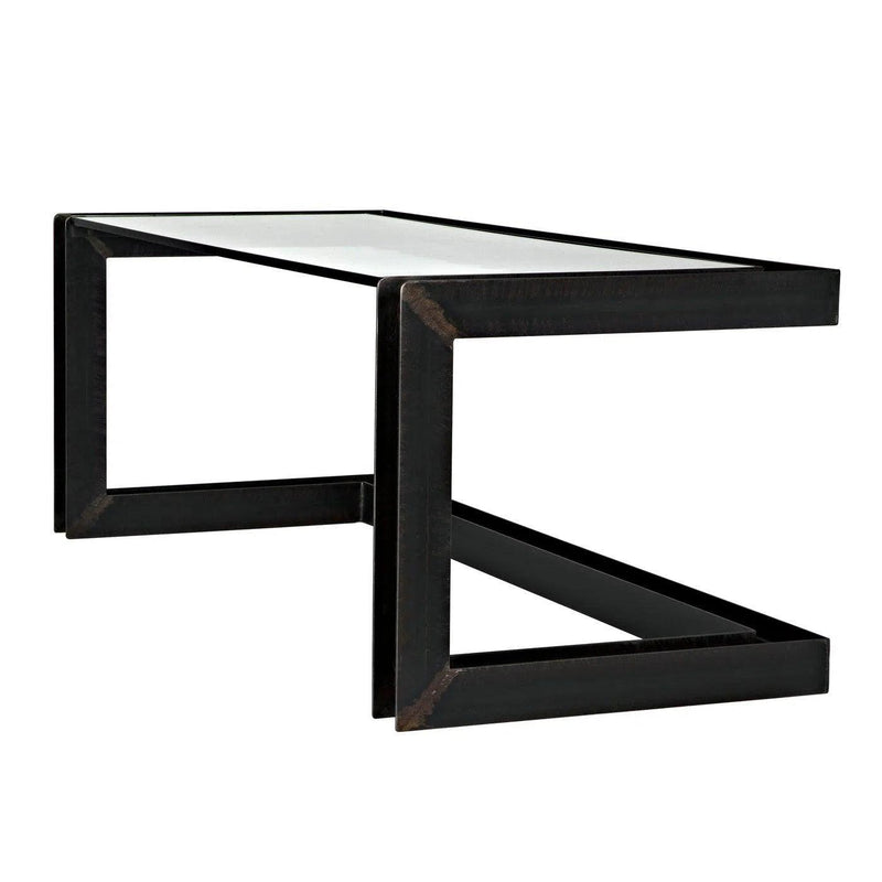 Structure Glass Top Contemporary Home Office Desk Home Office Desks LOOMLAN By Noir