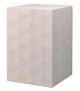 Structure Grey Leather Square Mid Century Modern Side Table Side Tables LOOMLAN By Jamie Young