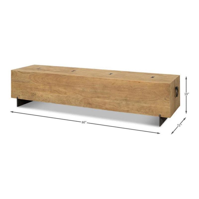 Stuben Bench for Entryway or Kitchen Bedroom Benches LOOMLAN By Sarreid