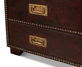 Studded Gentleman's Chest Leather Upholstery Chests LOOMLAN By Sarreid