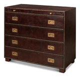 Studded Gentleman's Chest Leather Upholstery Chests LOOMLAN By Sarreid