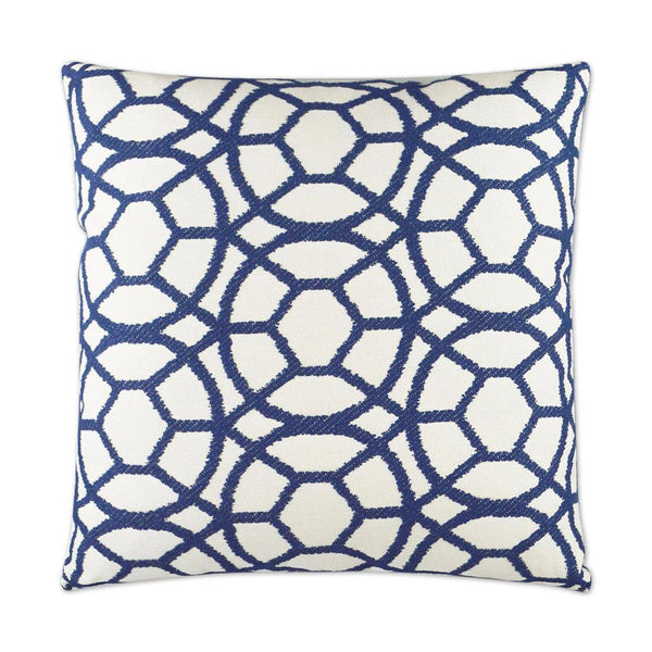 Suave Blue Blue Throw Pillow With Insert Throw Pillows LOOMLAN By D.V. Kap