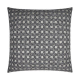 Suffolk Charcoal Plaid Check Grey Large Throw Pillow With Insert Throw Pillows LOOMLAN By D.V. Kap