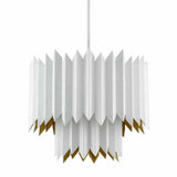 Sugar White Painted Gold Syrie Chandelier Chandeliers LOOMLAN By Currey & Co