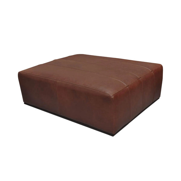 Sullivan Sectional Wood Brown Ottoman Ottomans LOOMLAN By LH Imports