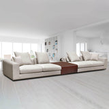 Sullivan Sectional Wood Brown Ottoman Ottomans LOOMLAN By LH Imports