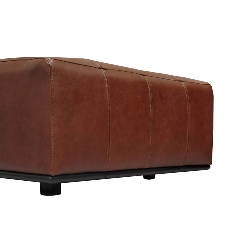 Sullivan Sectional Wood Brown Ottoman Ottomans LOOMLAN By LH Imports