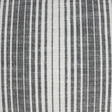 Summerville Stripes Transitional Grey Large Throw Pillow With Insert Throw Pillows LOOMLAN By D.V. Kap