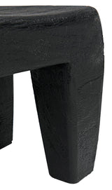 Sumo Black Burnt Wood Stool Poufs and Stools LOOMLAN By Noir