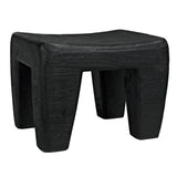 Sumo Black Burnt Wood Stool Poufs and Stools LOOMLAN By Noir