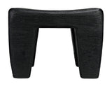 Sumo Black Burnt Wood Stool Poufs and Stools LOOMLAN By Noir