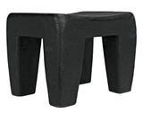 Sumo Black Burnt Wood Stool Poufs and Stools LOOMLAN By Noir