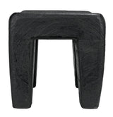 Sumo Black Burnt Wood Stool Poufs and Stools LOOMLAN By Noir