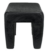 Sumo Black Burnt Wood Stool Poufs and Stools LOOMLAN By Noir