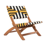 Sunbeam Wood Multicolor Lounge Chair Outdoor Accent Chairs LOOMLAN By Zuo Modern