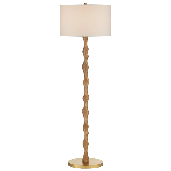 Sunbird Wood Floor Lamp Floor Lamps LOOMLAN By Currey & Co