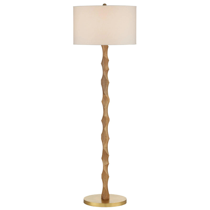 Sunbird Wood Floor Lamp Floor Lamps LOOMLAN By Currey & Co