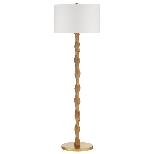 Sunbird Wood Floor Lamp Floor Lamps LOOMLAN By Currey & Co