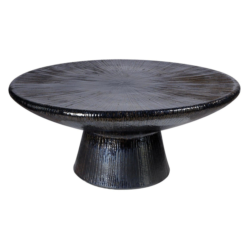 Sunburst Cocktail Table - Black Outdoor Coffee Table Outdoor Coffee Tables LOOMLAN By Seasonal Living