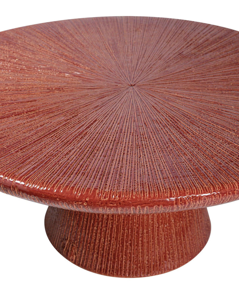 Sunburst Cocktail Table - Red Outdoor Coffee Table Outdoor Coffee Tables LOOMLAN By Seasonal Living