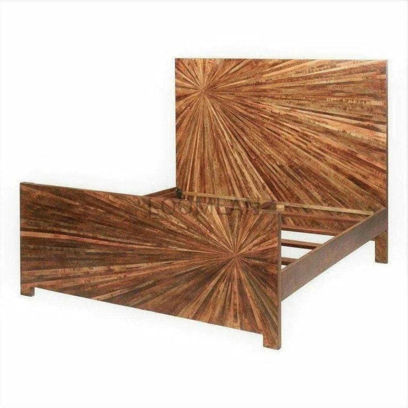 Sunburst Reclaimed Wood Bed Frame Beds LOOMLAN By LOOMLAN