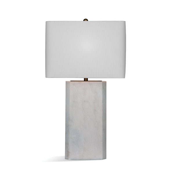 Sundree Marble and Metal Off-White Table Lamp Table Lamps LOOMLAN By Bassett Mirror
