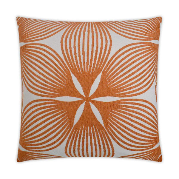 Sunglow Tangerine Red Throw Pillow With Insert Throw Pillows LOOMLAN By D.V. Kap