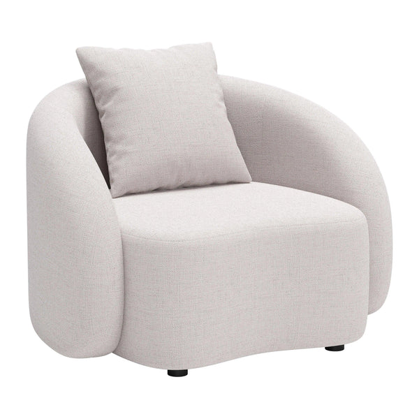 Sunny Isles Beige Armless Accent Chair Outdoor Accent Chairs LOOMLAN By Zuo Modern