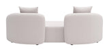 Sunny Isles Beige Loveseat Outdoor Sofas & Loveseats LOOMLAN By Zuo Modern