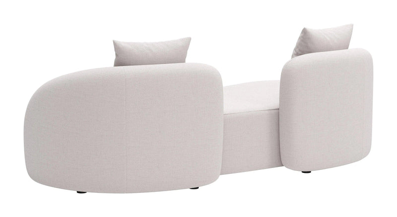 Sunny Isles Beige Loveseat Outdoor Sofas & Loveseats LOOMLAN By Zuo Modern