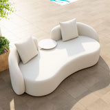 Sunny Isles Beige Loveseat Outdoor Sofas & Loveseats LOOMLAN By Zuo Modern