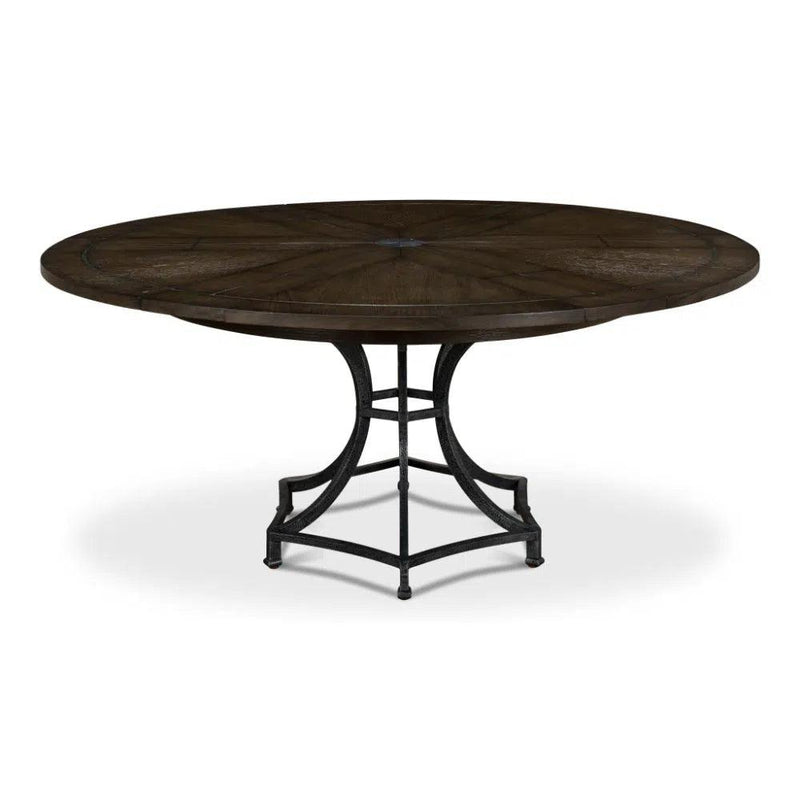 Sunset Jupe Extendable Round Dining Table Artisan Grey Dining Tables LOOMLAN By Sarreid