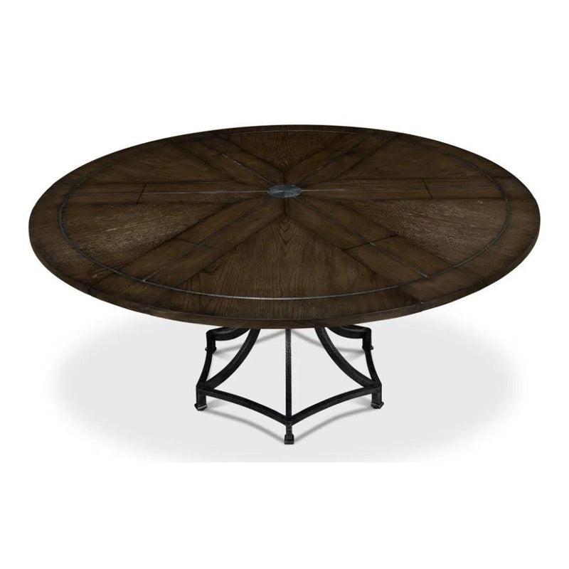 Sunset Jupe Extendable Round Dining Table Artisan Grey Dining Tables LOOMLAN By Sarreid